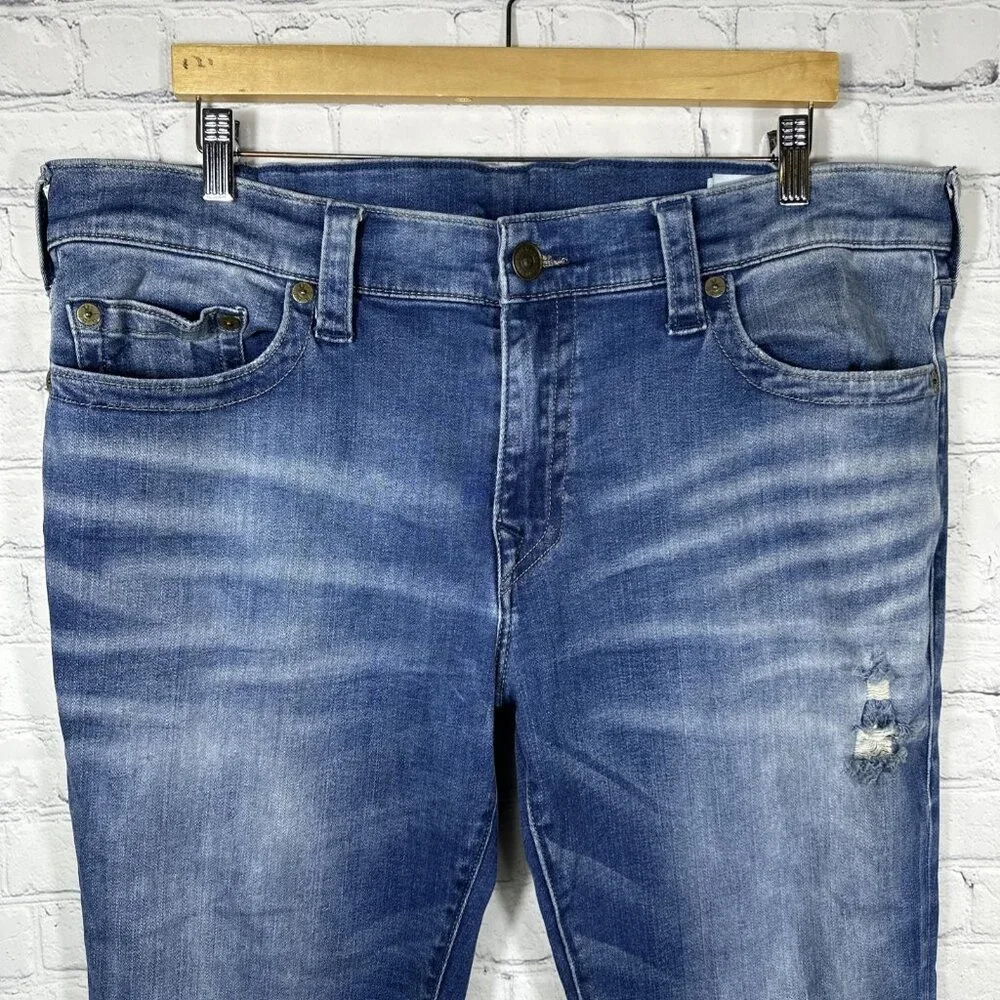 True‎ Religion Jeans Men’s Size 38X35 Rocco Blue Denim Preppy Relaxed Skinny